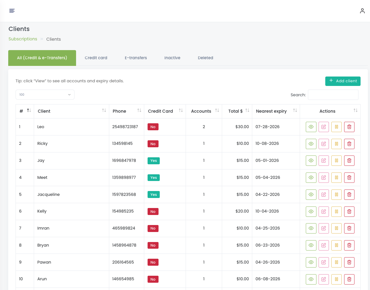 Subscription Manager